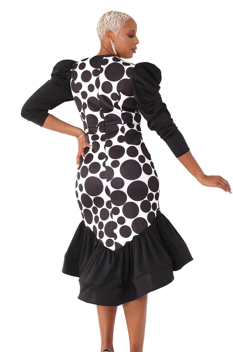 For Her Women Dress 82139C-Black/White