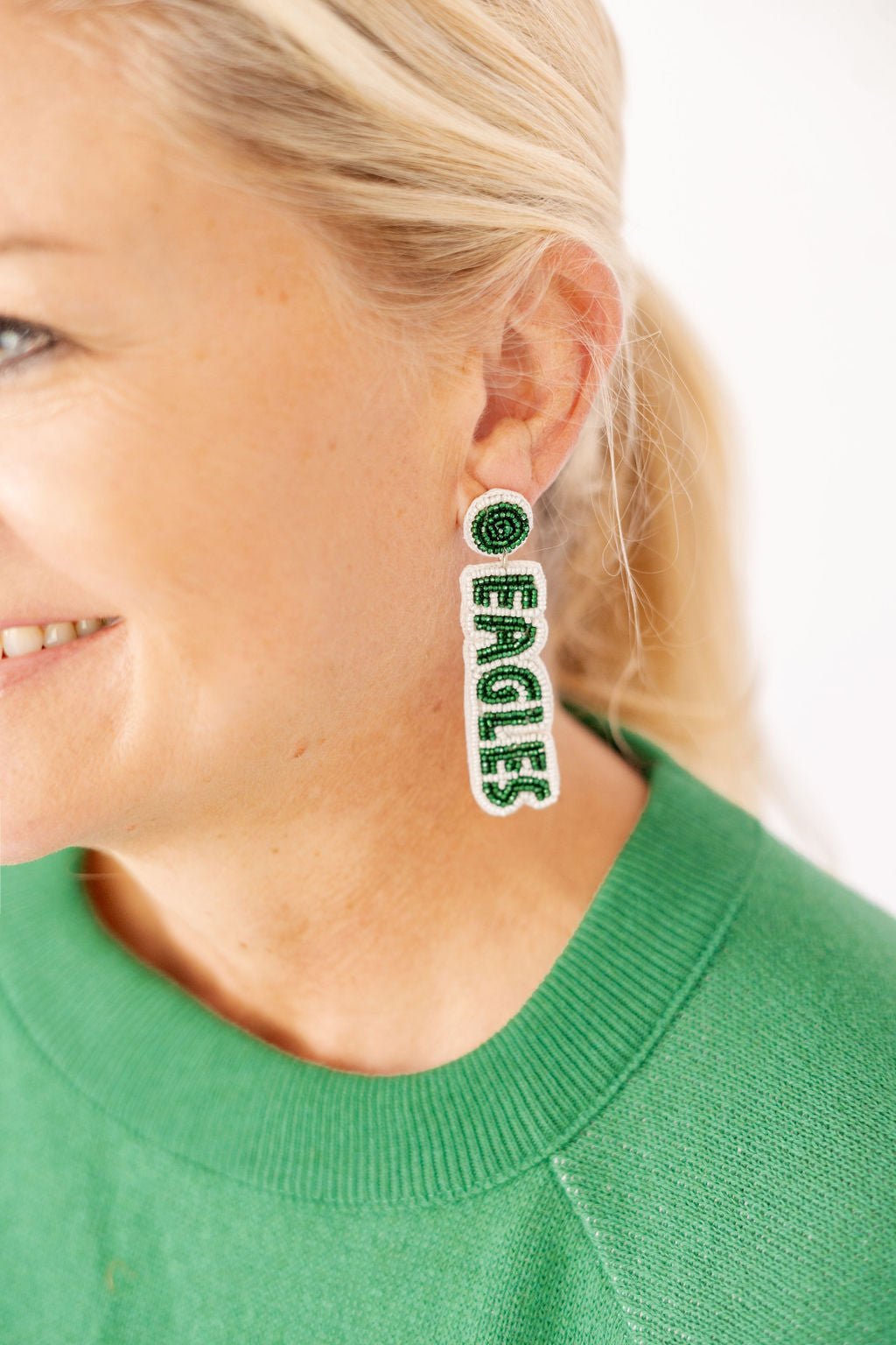 Eagles Drop - Fabric Backed Earrings