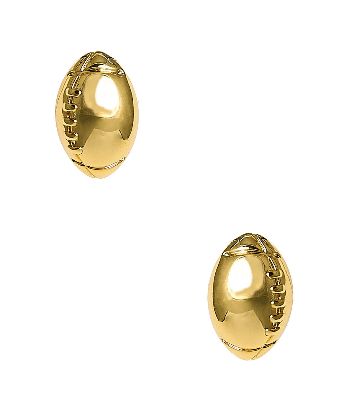 Football Stud Earring - 18k Gold Plated