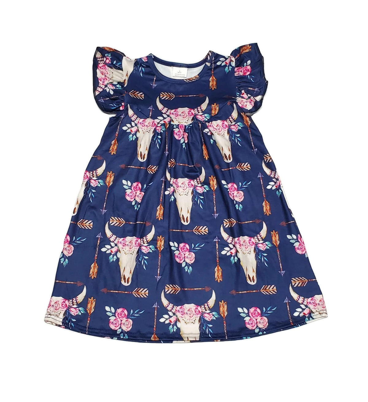 Southwest Milk Silk Flutter Dress