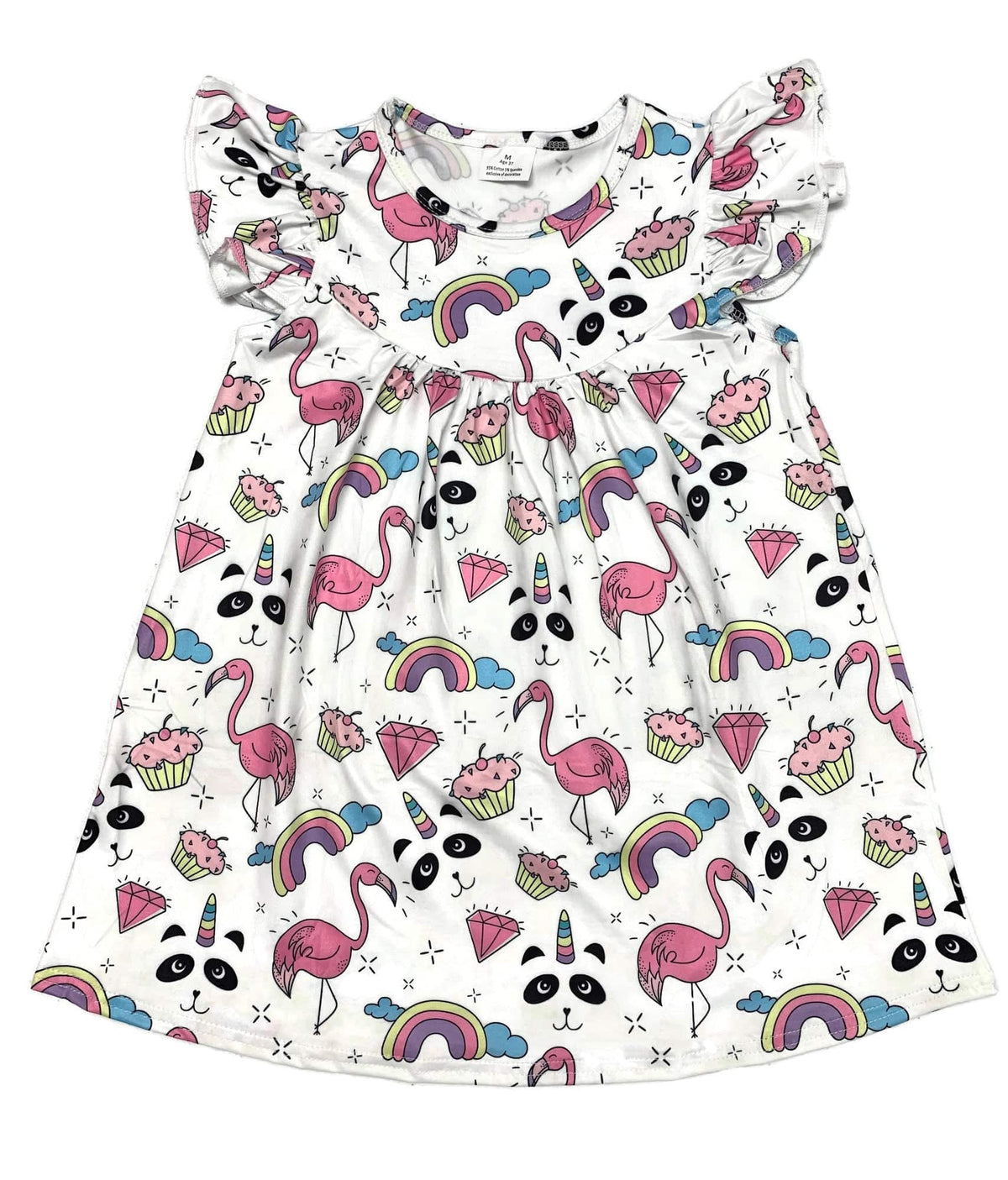 Uni-Panda Fantasy Milk Silk Flutter Dress