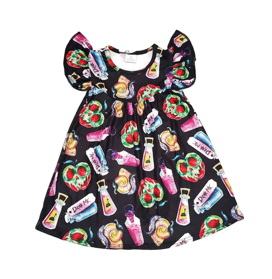 Just One Bite Milk Silk Flutter Dress