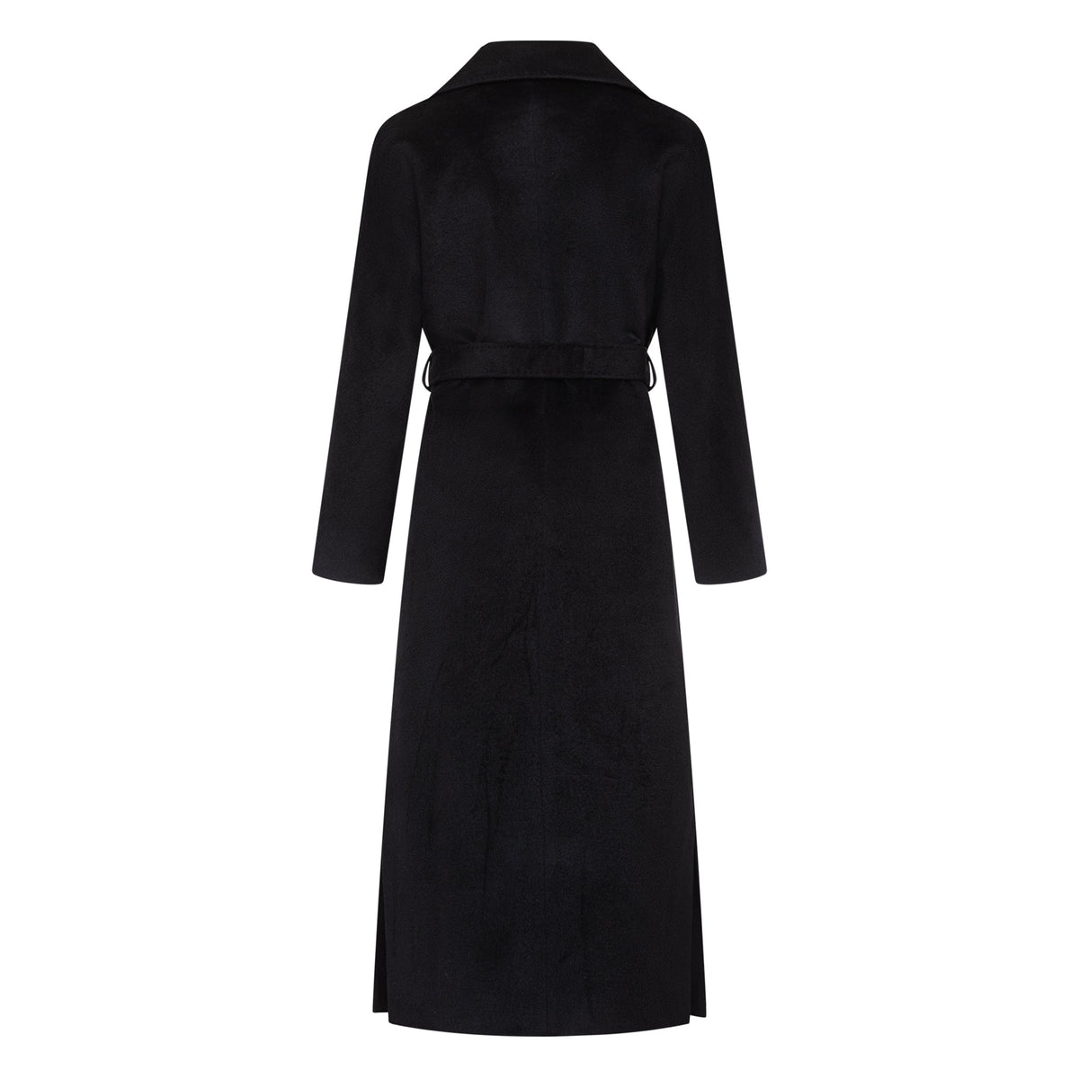Cambridge Comfort Wraparound Wool Cashmere Coat in Black