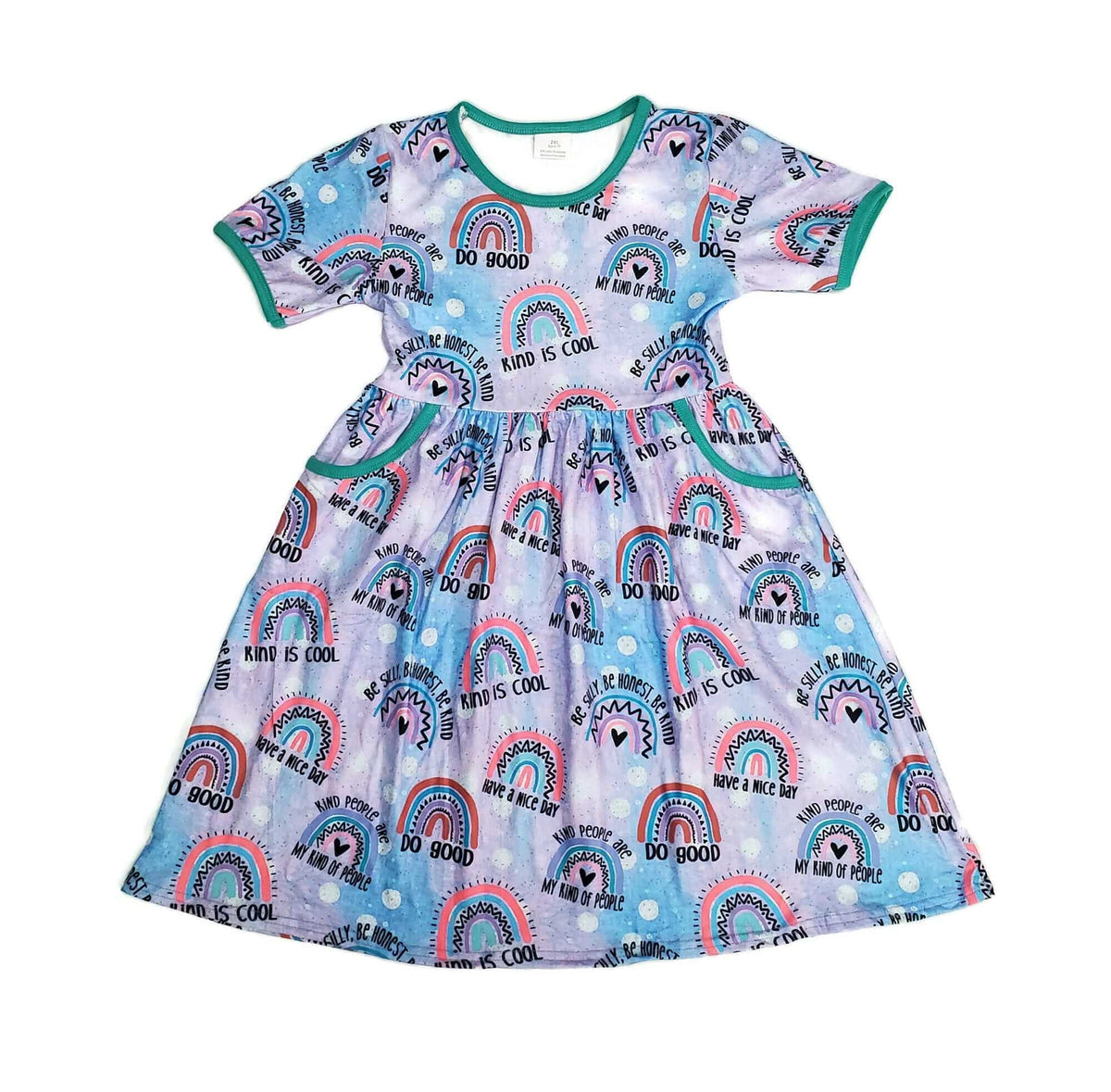 Be Cool, Be Kind Short Sleeve Pocket Milk Silk Dress