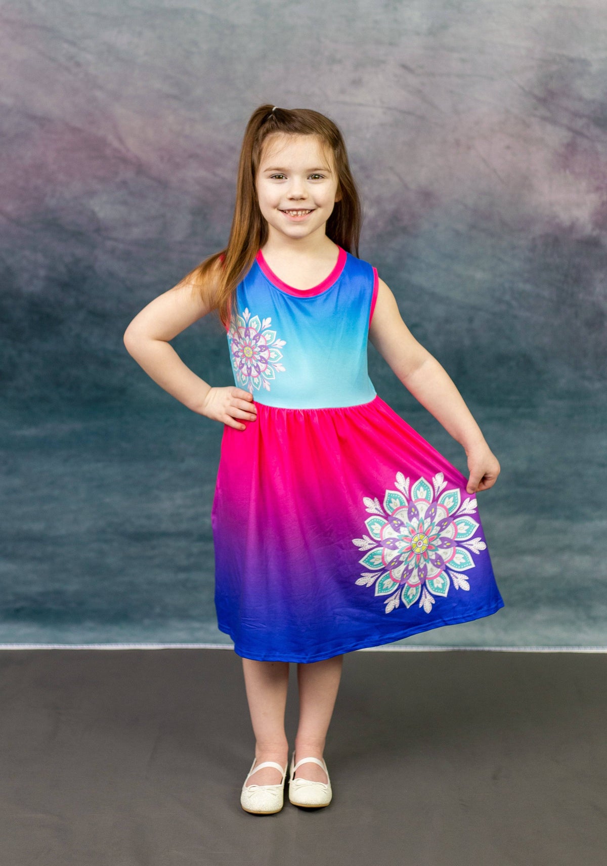 Medallion Milk Silk Tank Dress