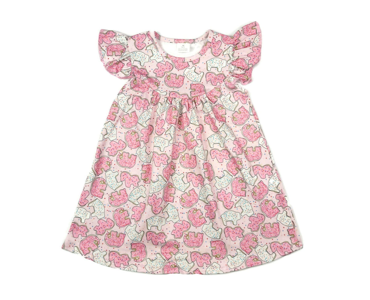 Frosted Cookie Milk Silk Flutter Dress