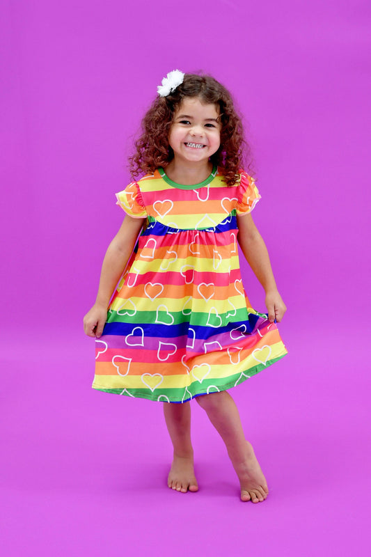 Whole Lotta Love Milk Silk Flutter Dress