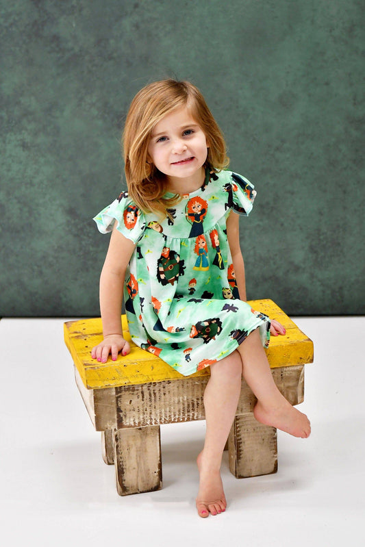 Scottish Princess Milk Silk Flutter Dress