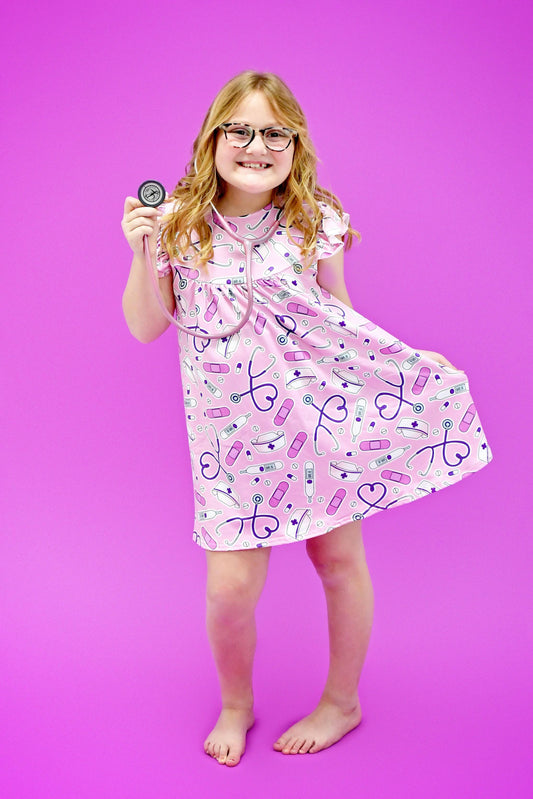 Nurse Milk Silk Flutter Dress
