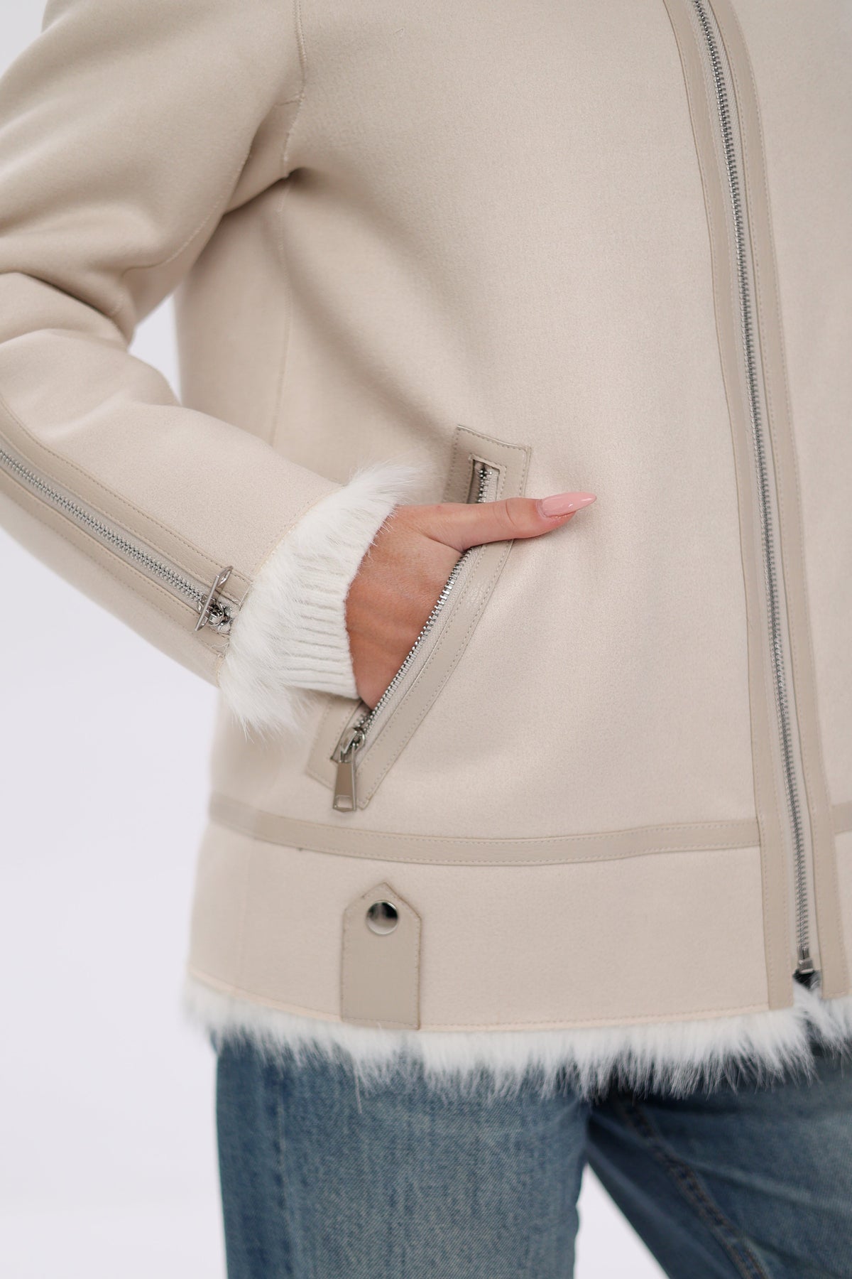 Reversible Hooded Wool Blend Jacket