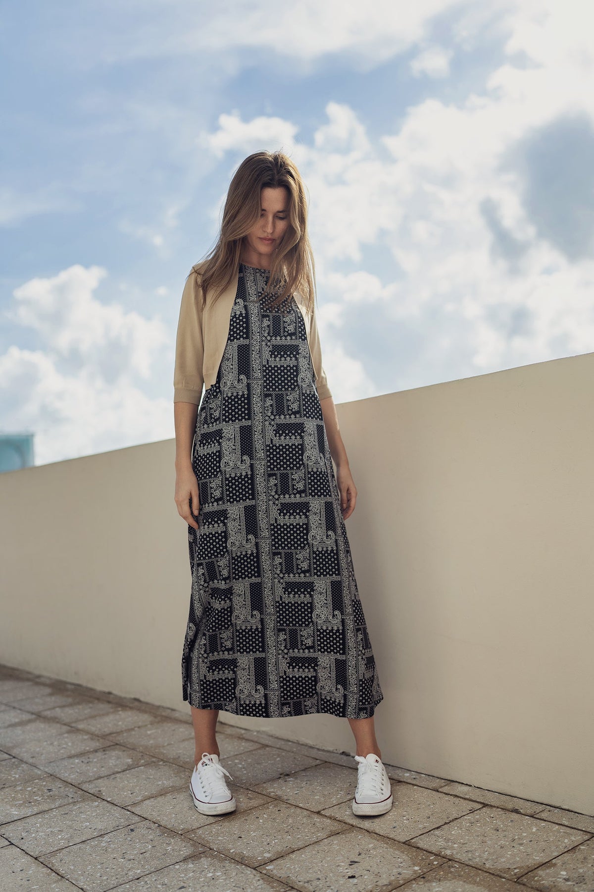 PAISLEY JUMPER IN NAVY