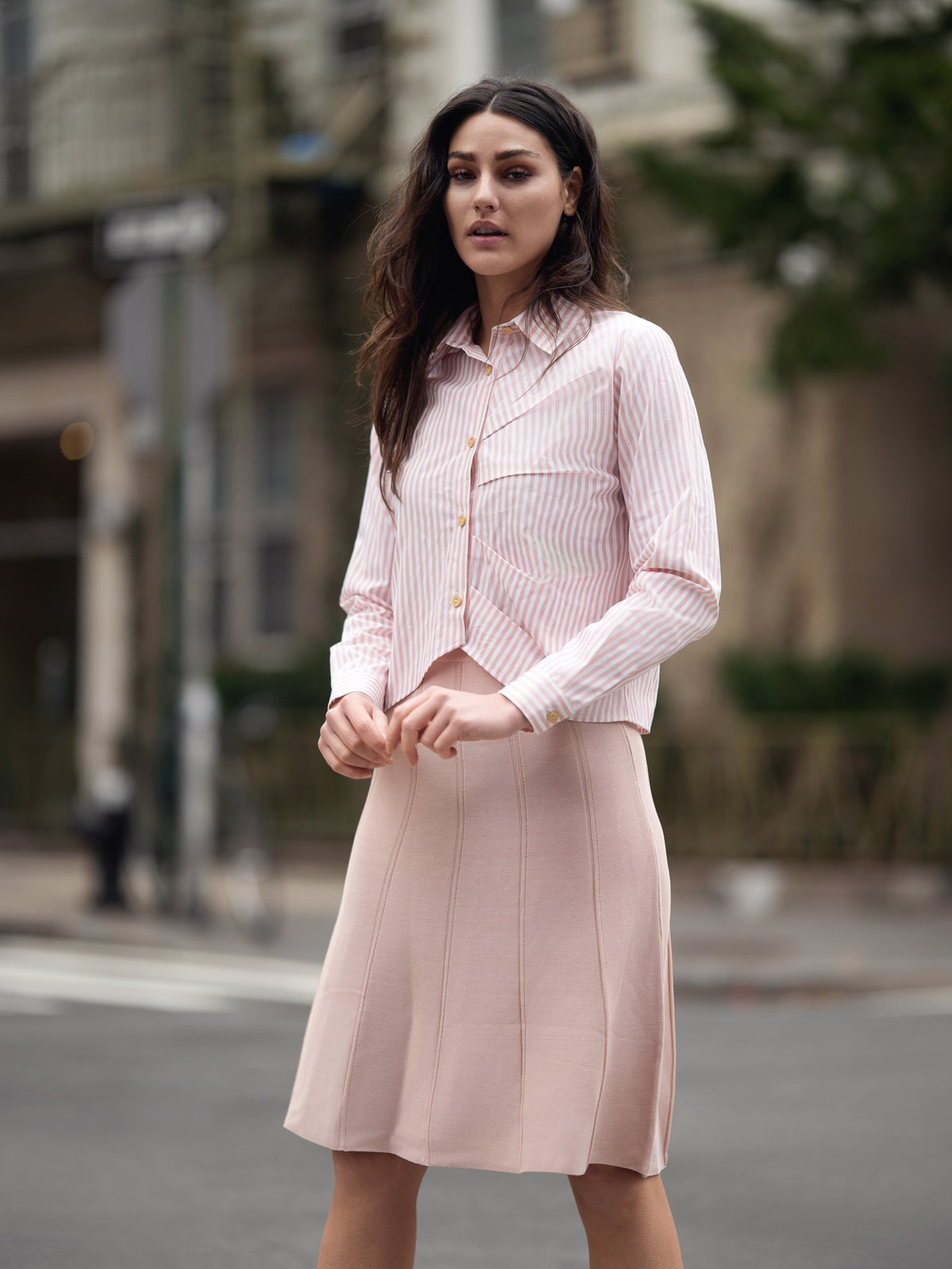 KNIT SEAM SKIRT