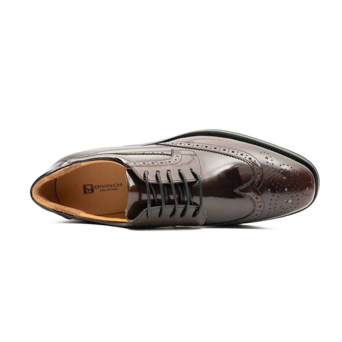 Dark Brown Platform Wingtip Derby Shoe