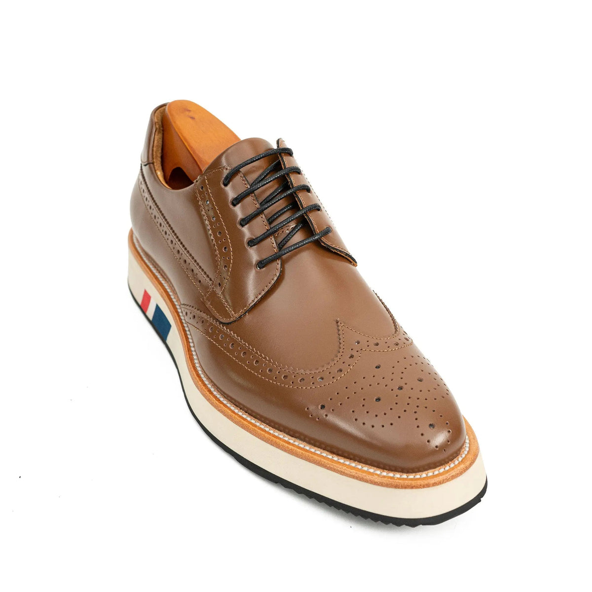 Brown Derby Shoe with Rounded Toe