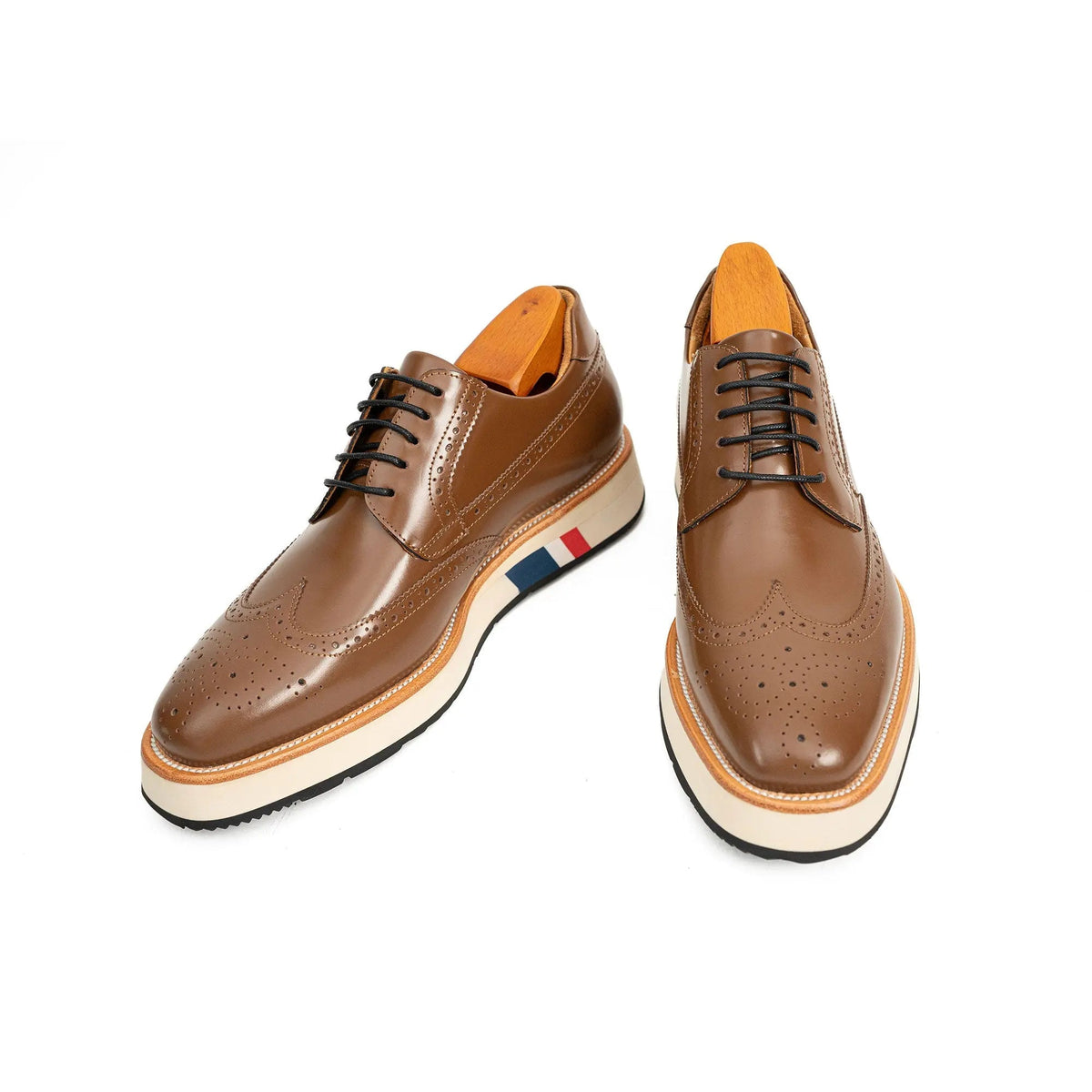 Brown Derby Shoe with Rounded Toe