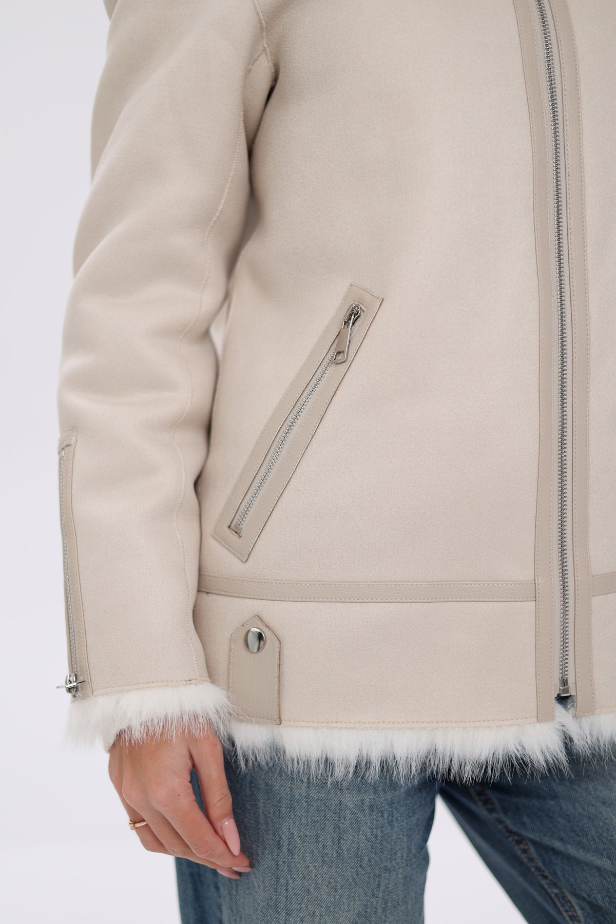 Reversible Hooded Wool Blend Jacket