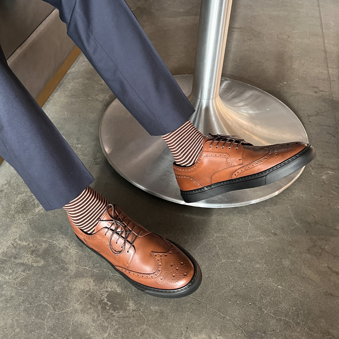 Men's Don Giovanni Wingtips - Cognac