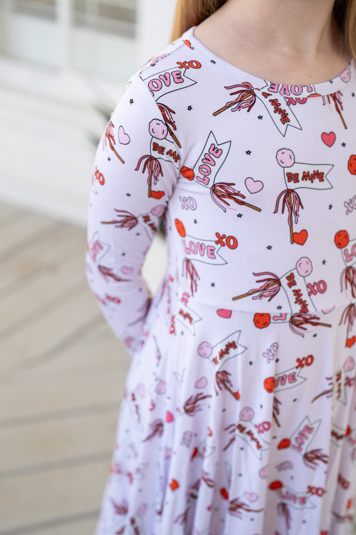 Valentine's Hearts | Long Sleeve Twirl Dress
