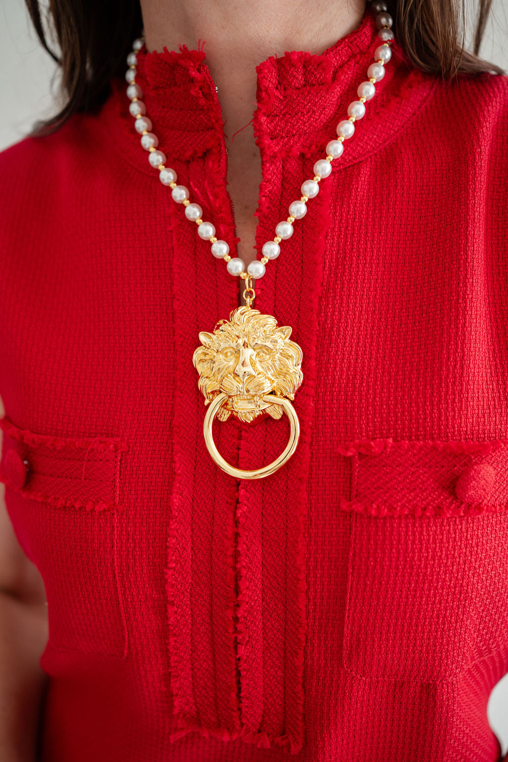 Vivi - Statement Doorknocker Statement Necklaces - 18k Plated Gold