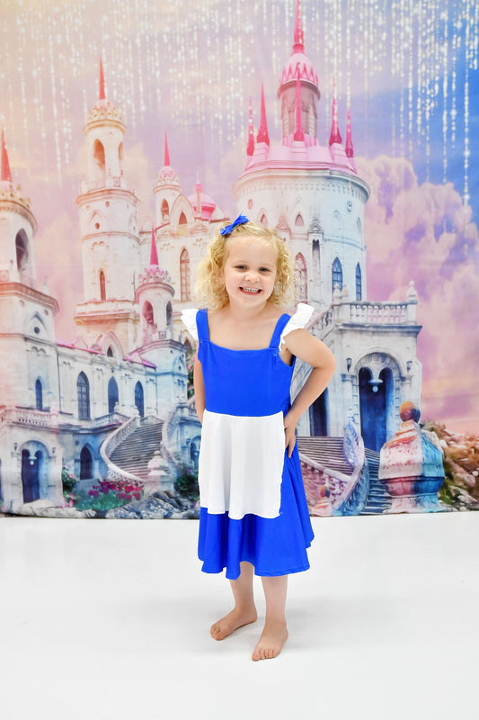 Blue Belle Milk Silk Dress
