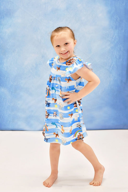 Noah Milk Silk Flutter Dress