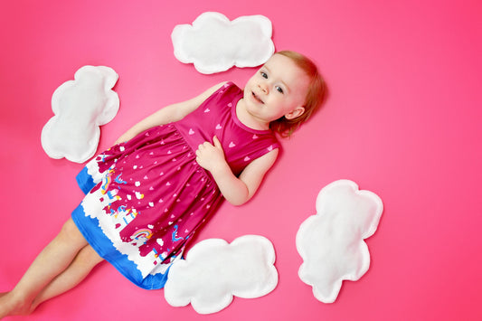 Dragon Fairytale Milk Silk Tank Dress