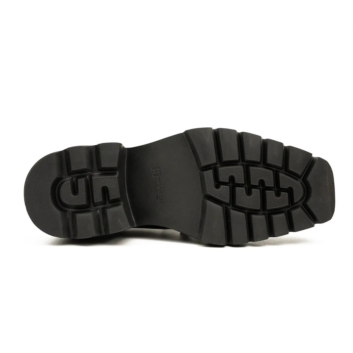 Black Pebbled Calfskin Derby Shoes with Lace-End Tassels
