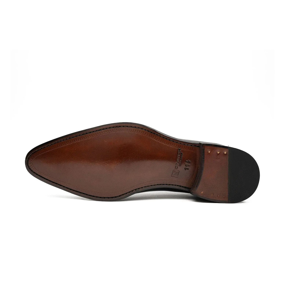 Black Plain-Toe Oxford Shoes with High-Gloss Finish