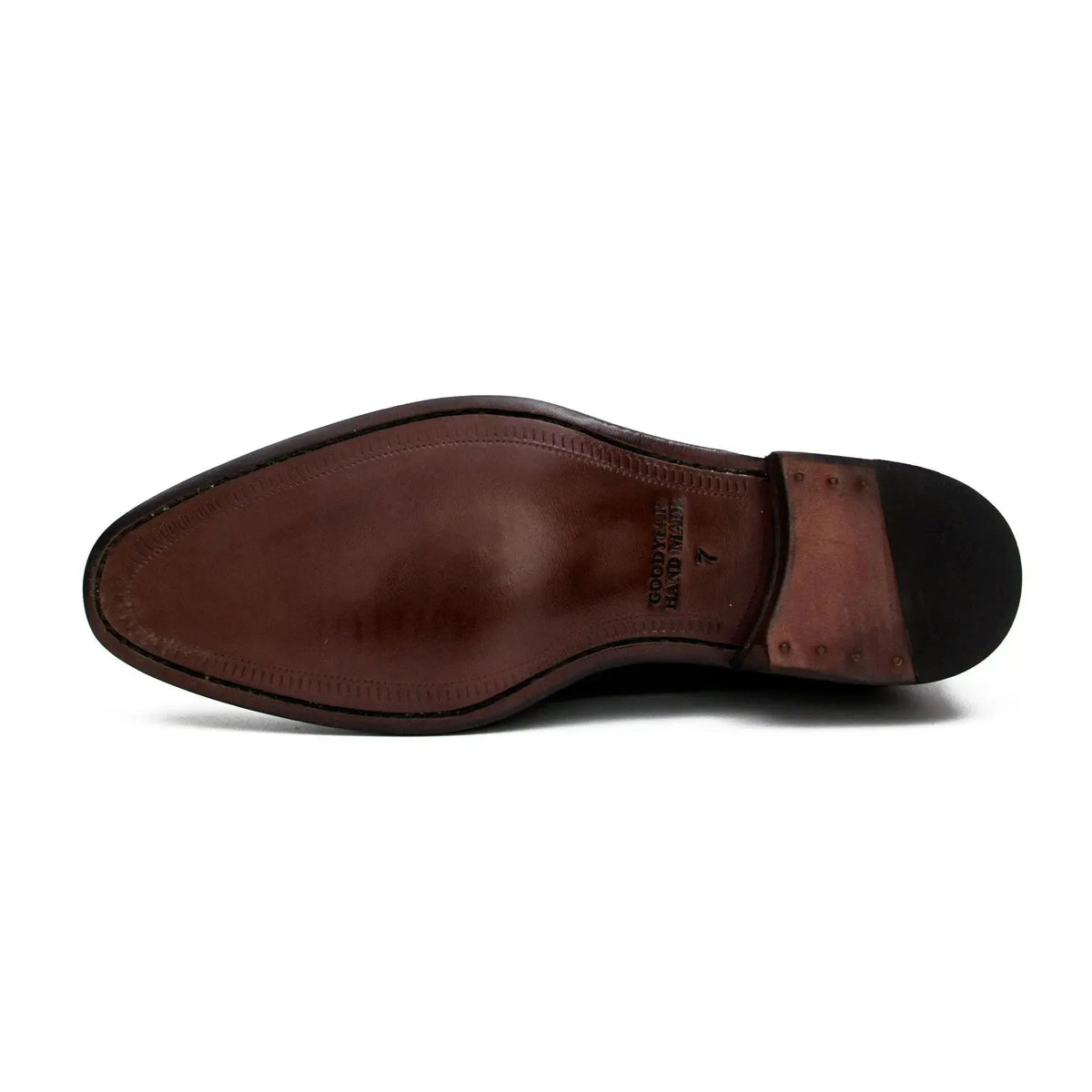 Black Cap-Toe Double Monk Strap Shoes with Polished Finish