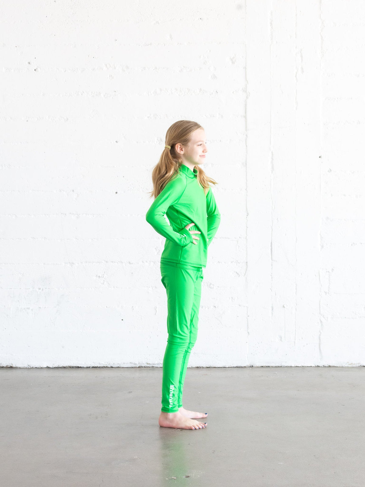 Girl's Swim Leggings - Kelly Green