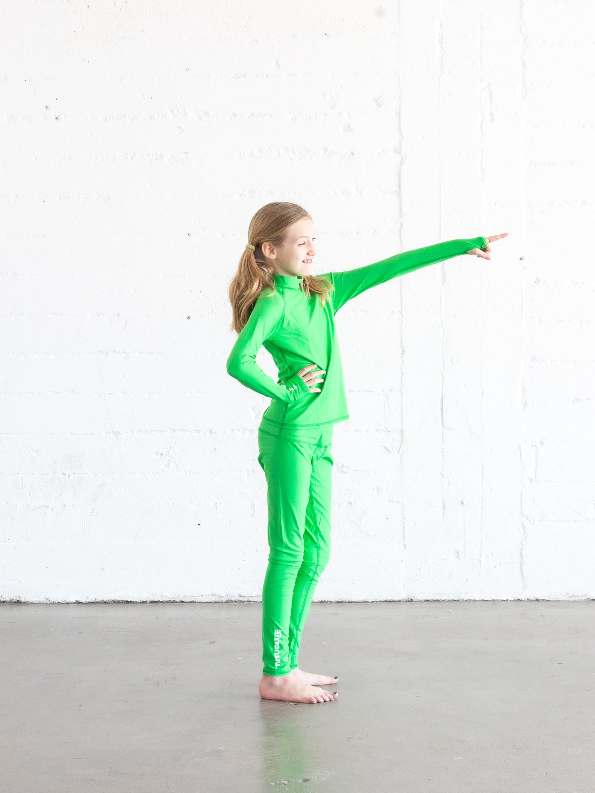 Girl's Swim Leggings - Kelly Green