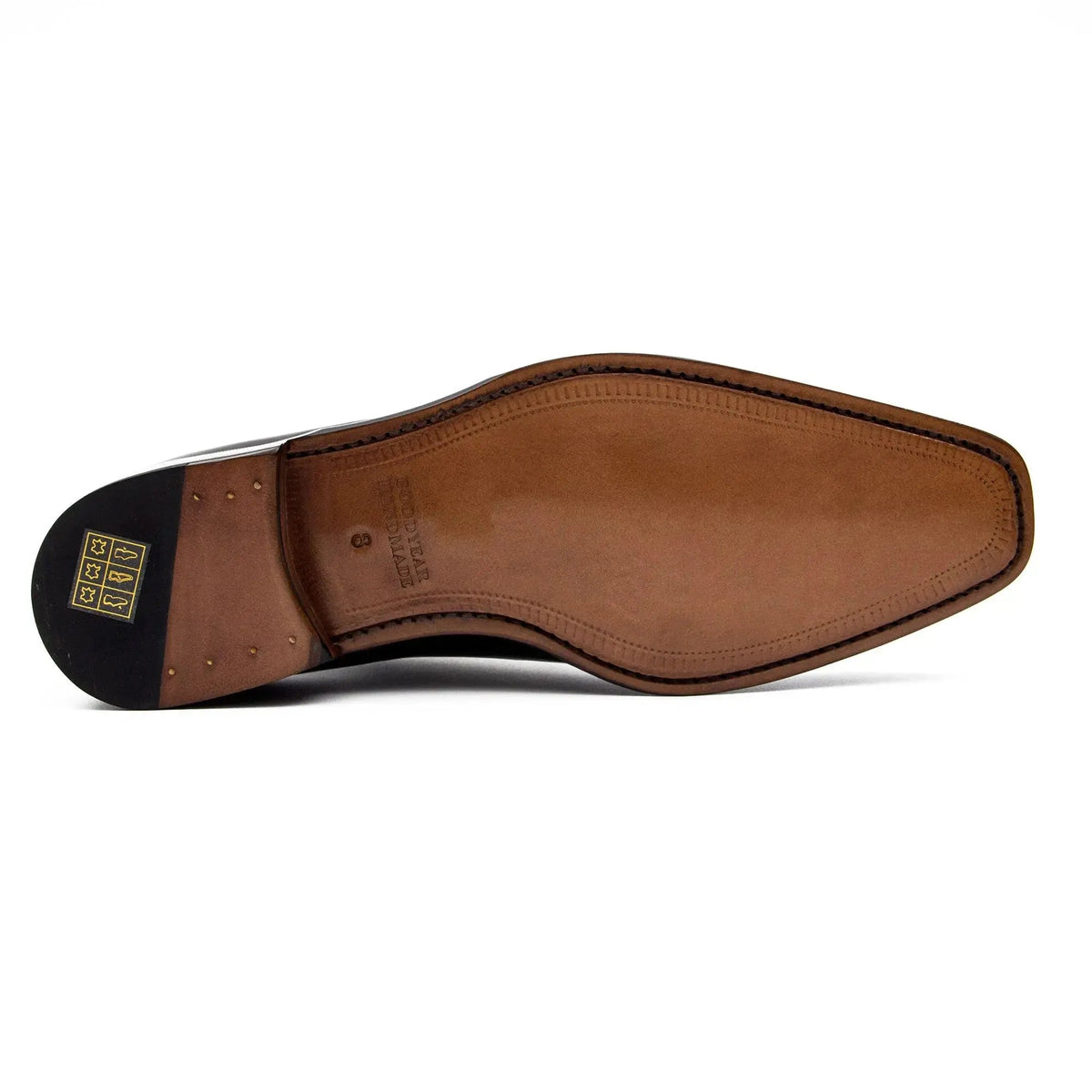 Dark Brown Square-Toe Oxford Shoes with Polished Finish