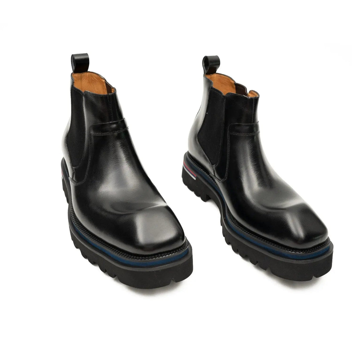 Black Lug Sole Chelsea Ankle Boot