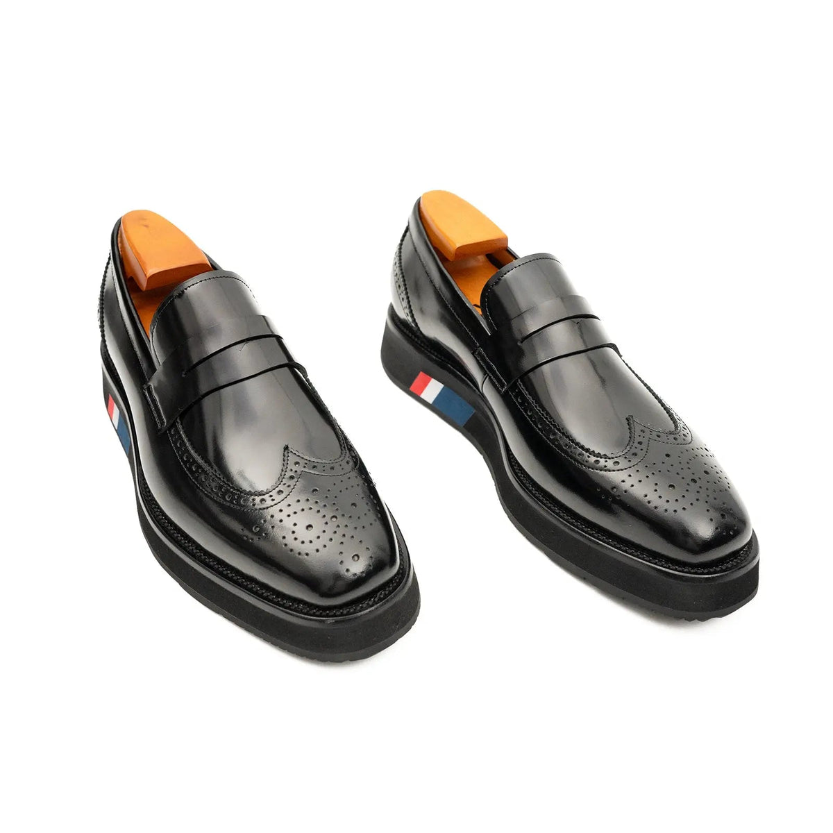 Black Glossy Platform Penny Loafer