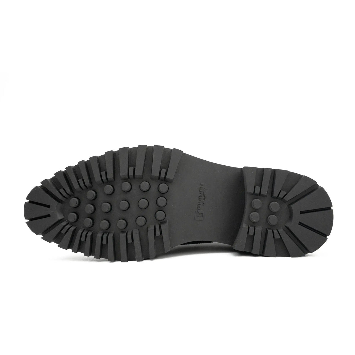 Dark Brown Lug Sole Single Buckle Monk Shoe