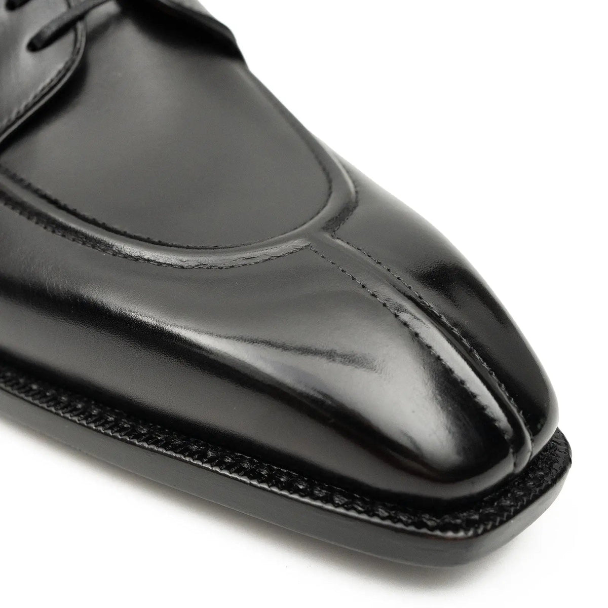 Black Glossy Lace-Up Dress Shoe