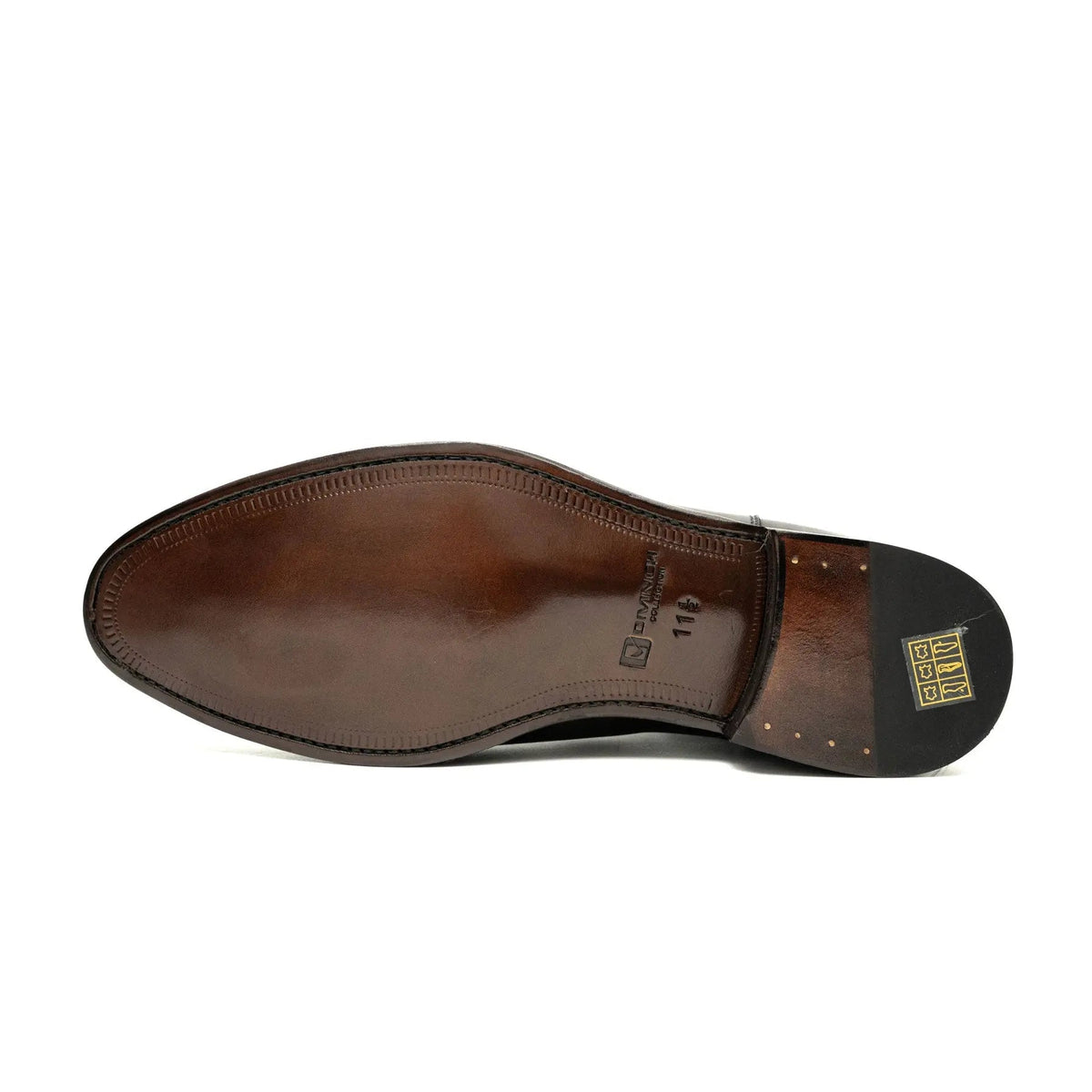 Dark Brown Plain-Toe Chelsea Boots with Pull Tab