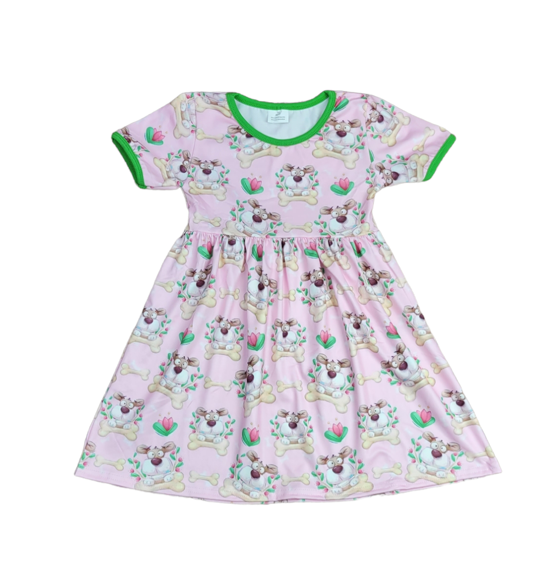 Pink Dog and Bone Short Sleeve Milk Silk Dress