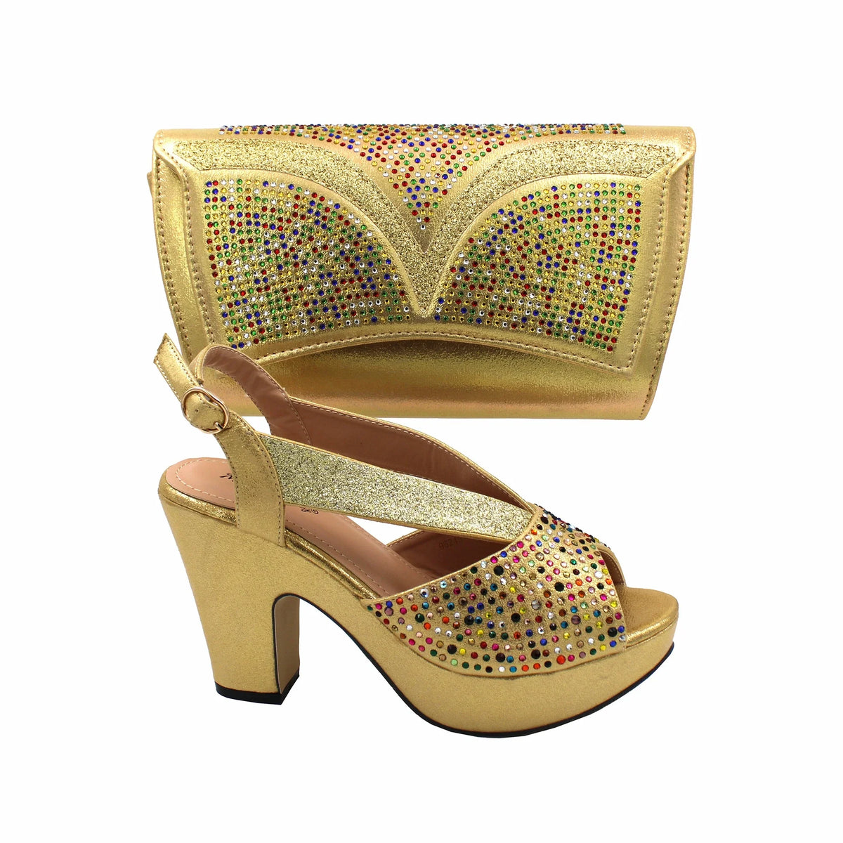 Latest African Women Shoes and Bag Set EDN23