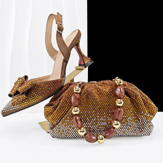 High Quality Style Ladies Shoes And Bags Set EDHC1-1