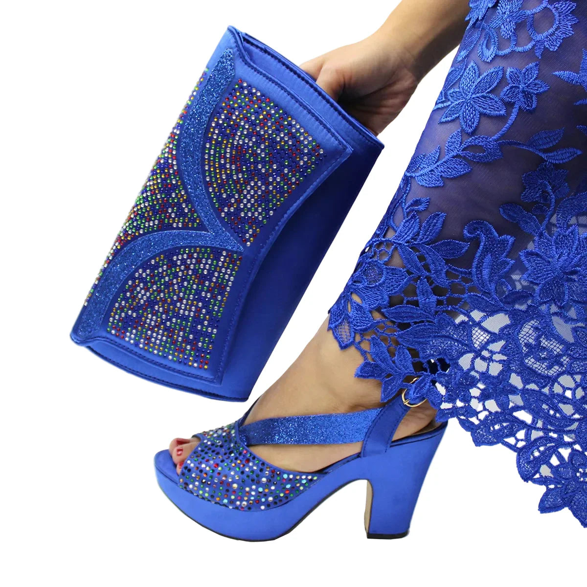 Latest African Women Shoes and Bag Set EDN23