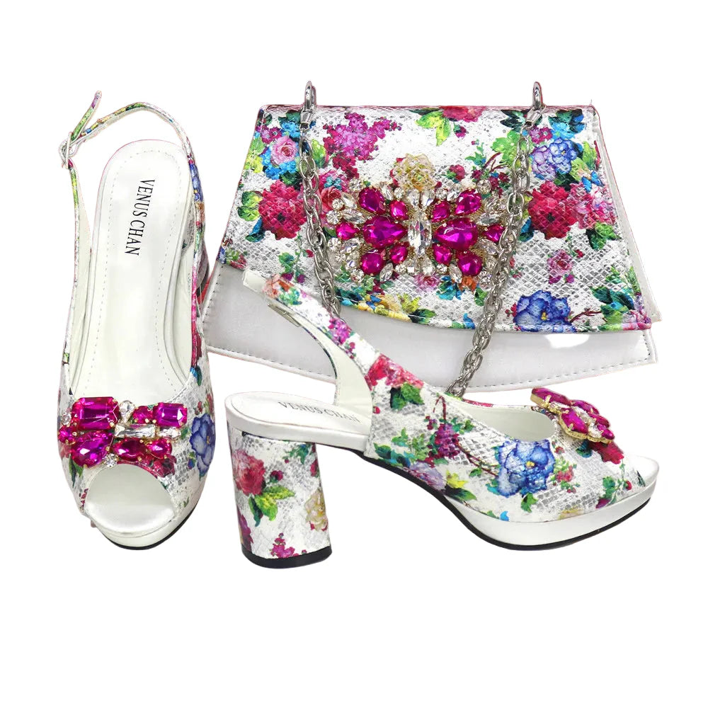 Italian Style Evening Party shoes And Bag Set TYR543
