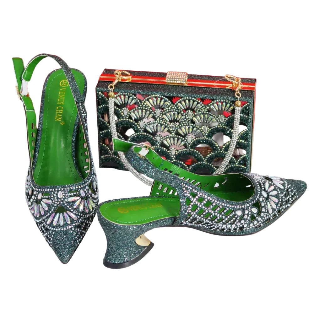 Elegant Ladies Shoes and Bag Set WEQ34
