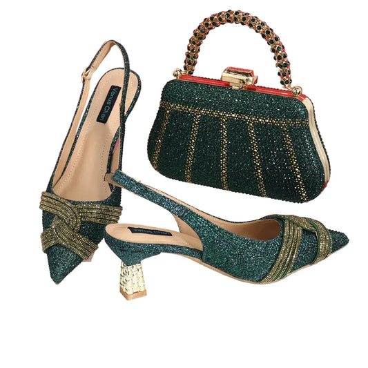 Ladies Italian Design Shoes And Bag Set EDS23