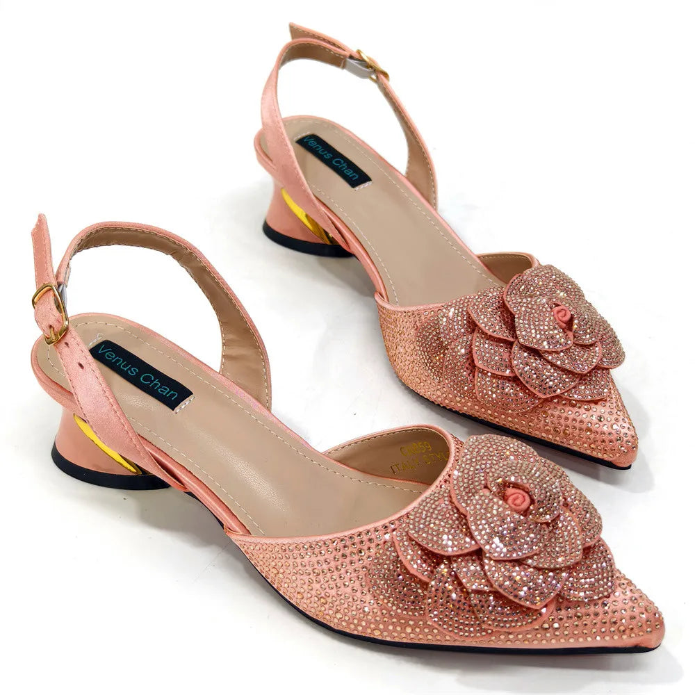 Elegant Lady Shoes And Bag Set with Rhinestone EW4520