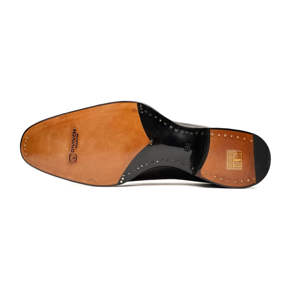 Dark Brown Plain-Toe Oxford Shoes with Polished Finish