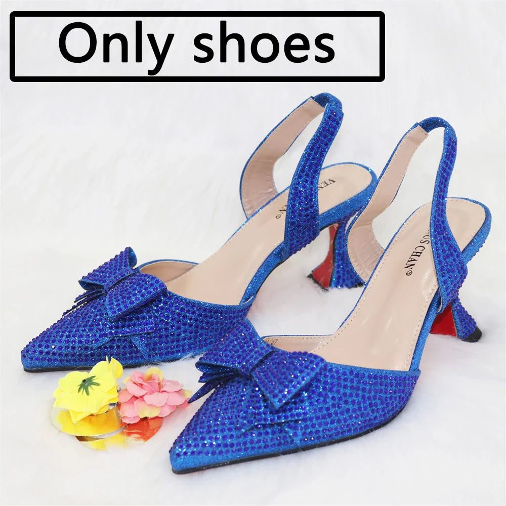 New Silver Versatile Party Ladies Shoes And Bag Set