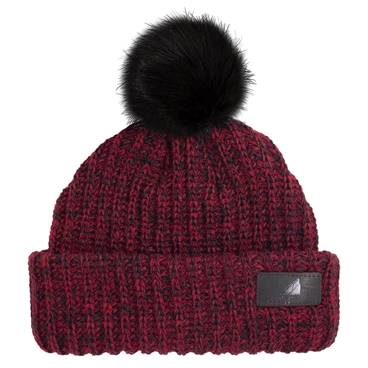 Toddler Acrylic Ribbed Cuff with Pom Hat