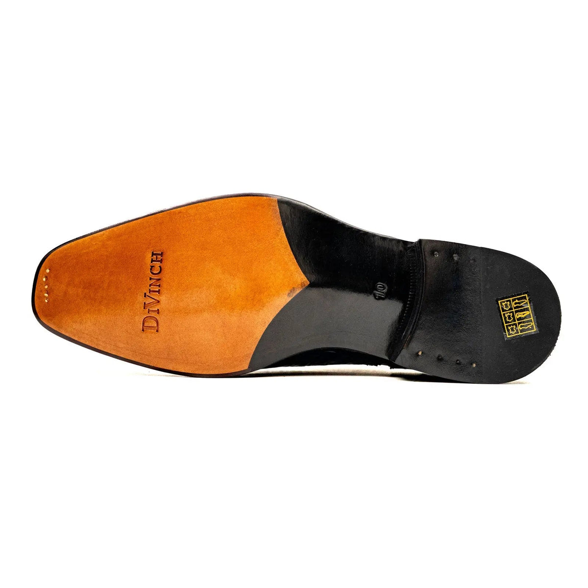 Black Round-Toe Derby Shoes with Scale-Pattern Texture