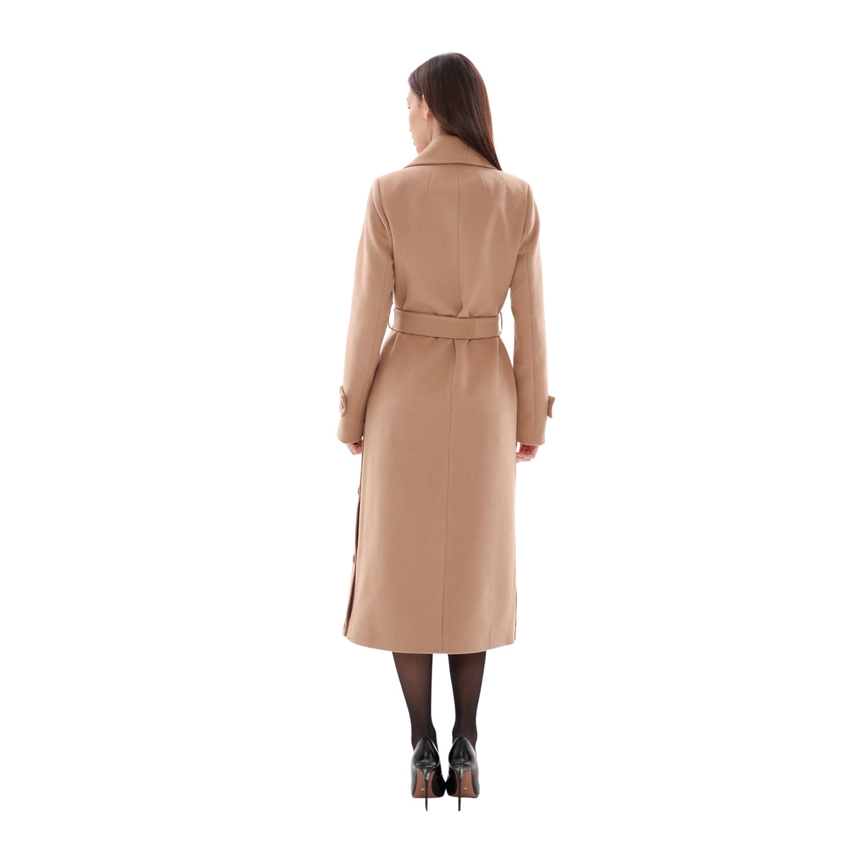 Camille Cashmere Blend Coat in Camel